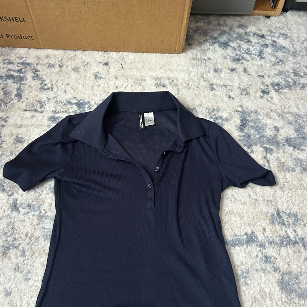Divided Dark Blue Button Down Shirt